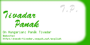 tivadar panak business card