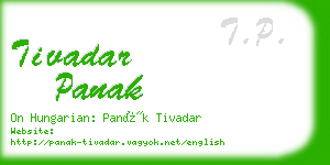 tivadar panak business card